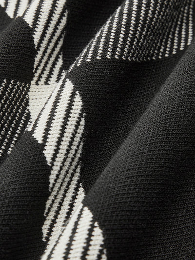 Ärmelloses Strickkleid | Karomuster | Klassische Eleganz