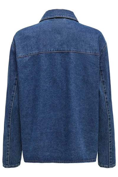 Denim-Jacke mit Schleifenverschluss | Klassischer Schnitt & Taschen-Details | Lässige Eleganz