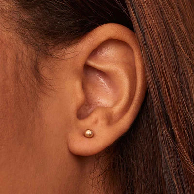 Haben eine Kugel Ohrstecker | Gold