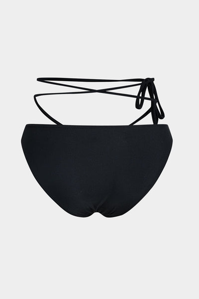 Meredith | Dreiteiliges Bikini-Set mit Wickelband-Design, Perlen-Details und transparentem Pareo