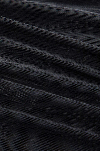 Daisy | Spaghettiträgern Schwarz Verführerischer Mesh-Body mit Bügel-Cups