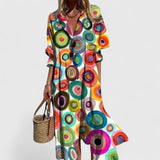 Boho-Kleid Damen Bunt | Elegantes Festliches Kleid in Mehrfarbig 2