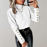 Trendy Damenbluse mit Spitze - Clara in Weiß