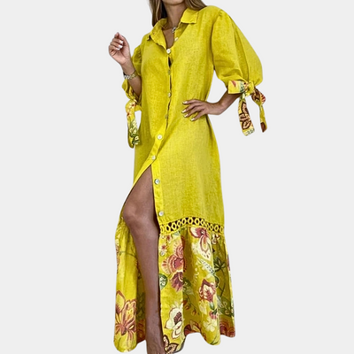 Luftiges Hemdblusenkleid | Florale Details | Eleganter Schnitt