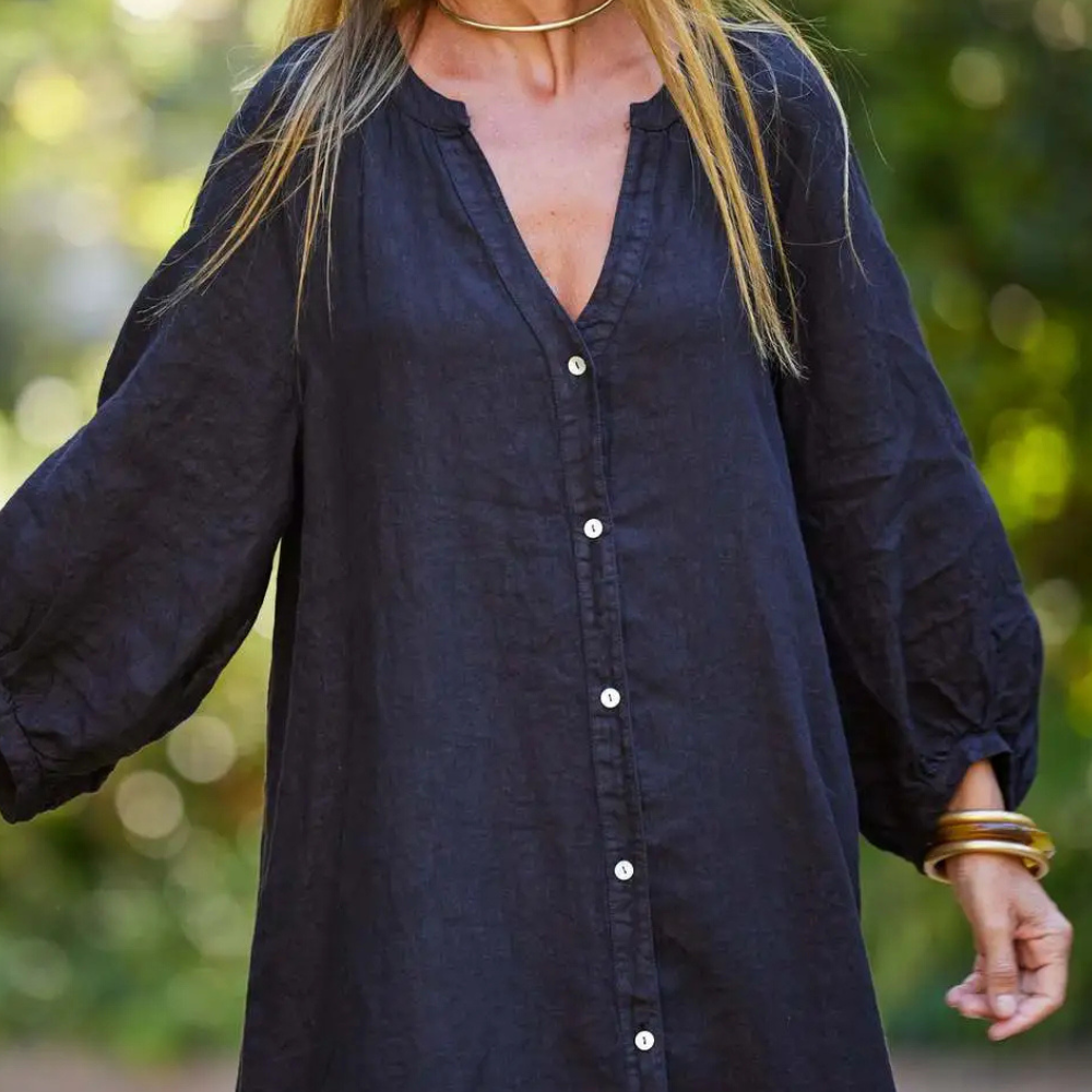 Ryzza - Leichtes Langes Kleid Damen Lässiger Sommer