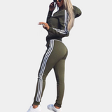 Trendy Damen Jogginganzug - Mila in Olivgrün