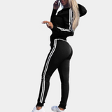 Trendy Damen Jogginganzug - Mila in Schwarz