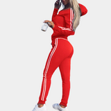 Trendy Damen Jogginganzug - Mila in Rot