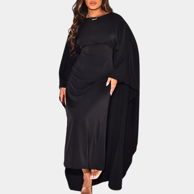 Elegantes Maxi-Kleid | Fließender Schnitt | Weite Ärmel