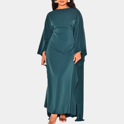 Elegantes Maxi-Kleid | Fließender Schnitt | Weite Ärmel