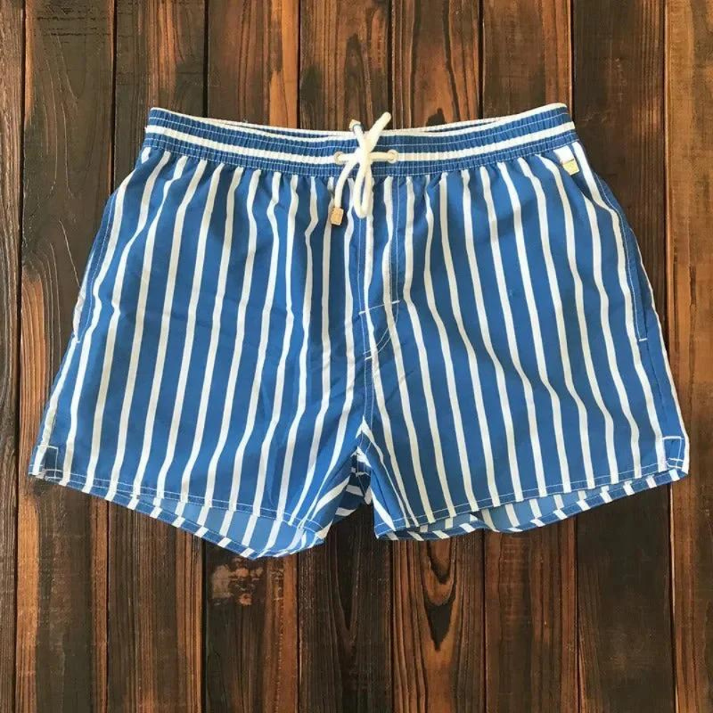 Mart | Badeshorts Herren Gestreift mit Kordelzug für Sommer und Strand