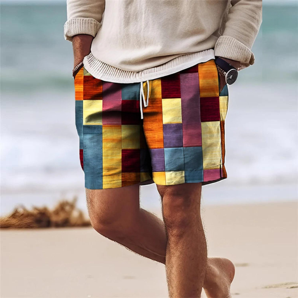 Lary | Herren Shorts mit Geometrischem Print für Sommer