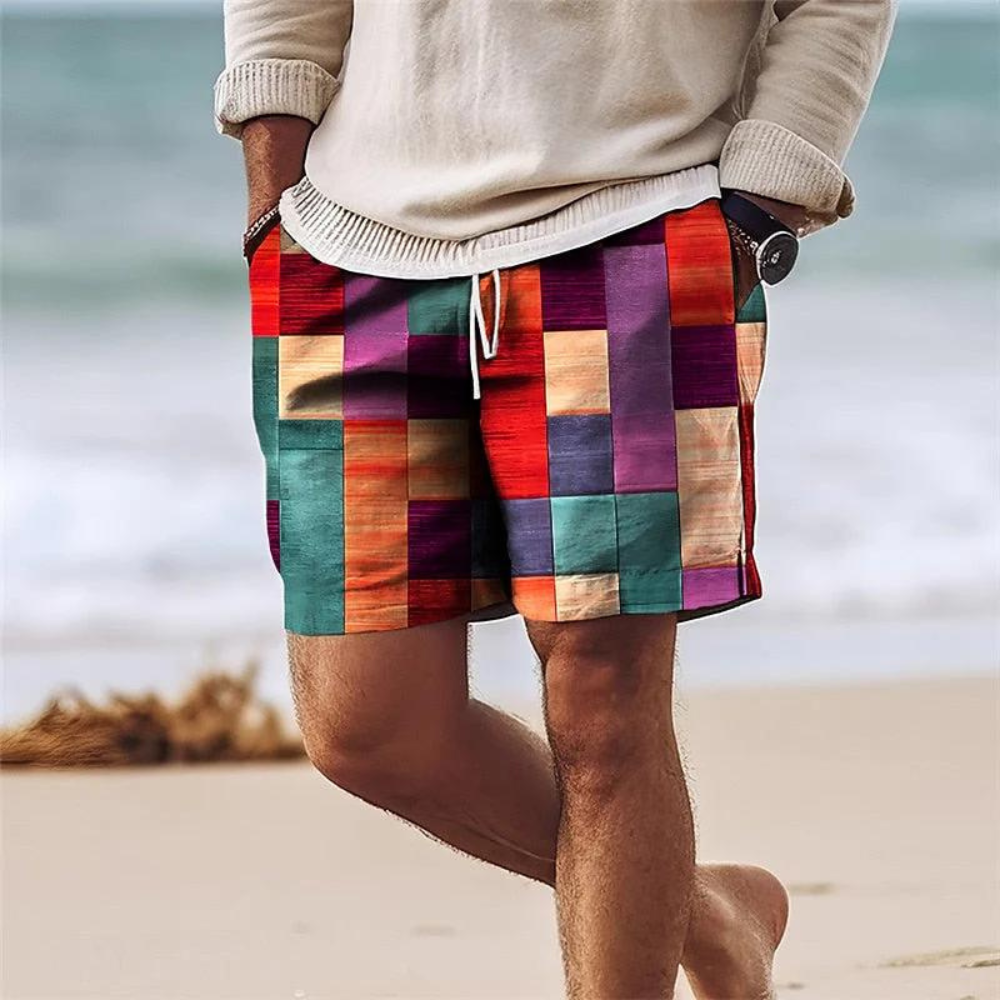 Lary | Herren Shorts mit Geometrischem Print für Sommer