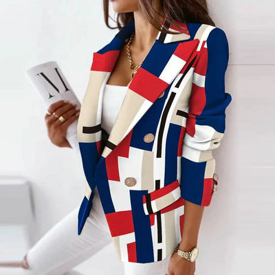 Elina - Lässiger Karierter Blazer