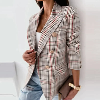 Elina - Lässiger Karierter Blazer