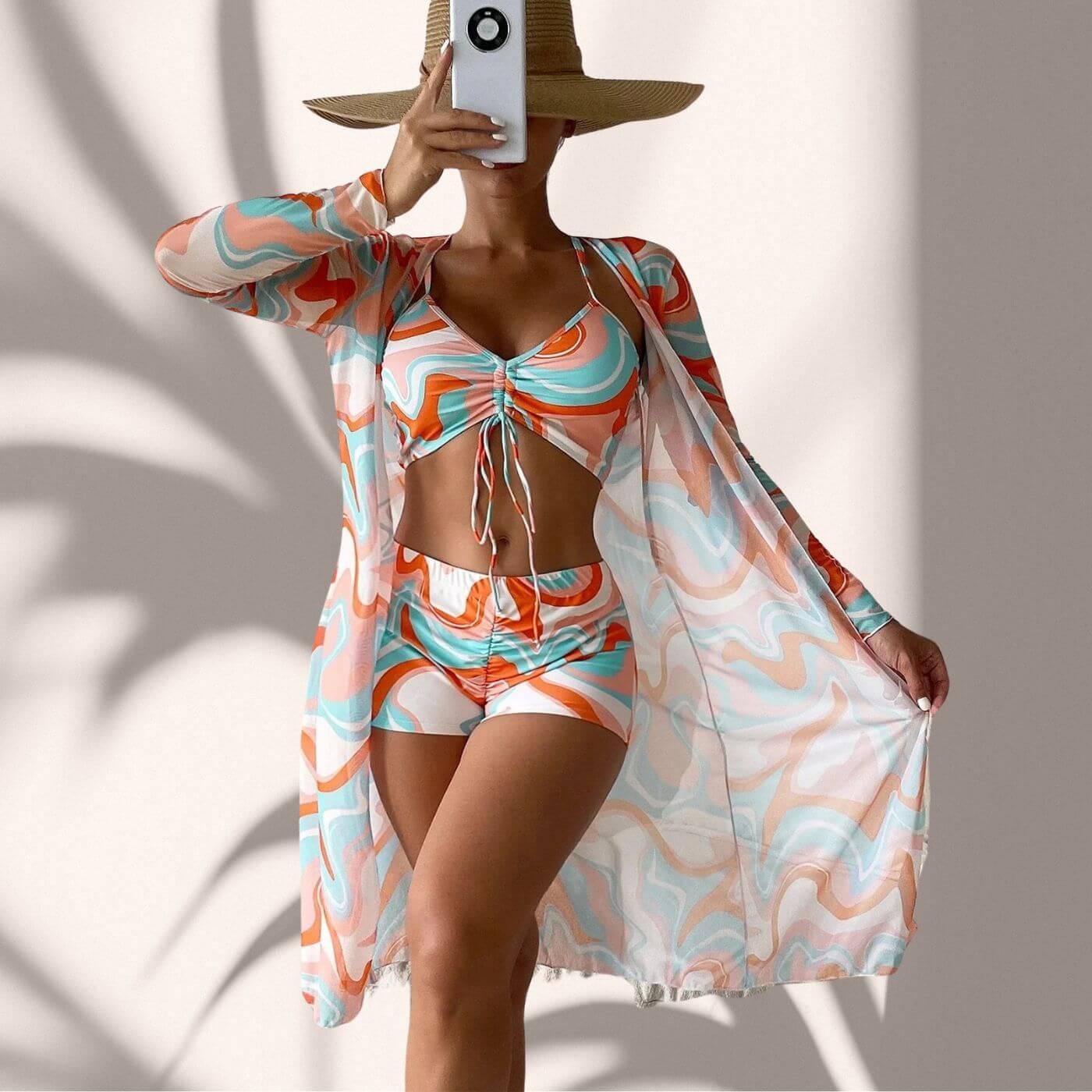 Celina™ – 3-teiliges Bedrucktes Bikini-Set