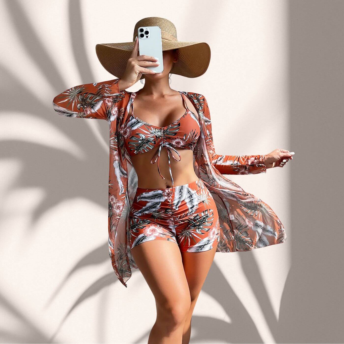 Celina™ – 3-teiliges Bedrucktes Bikini-Set