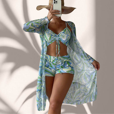 Celina™ – 3-teiliges Bedrucktes Bikini-Set