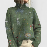 Valerie | Eleganter Und Gemütlicher Rollkragenpullover Für Damen in Grün