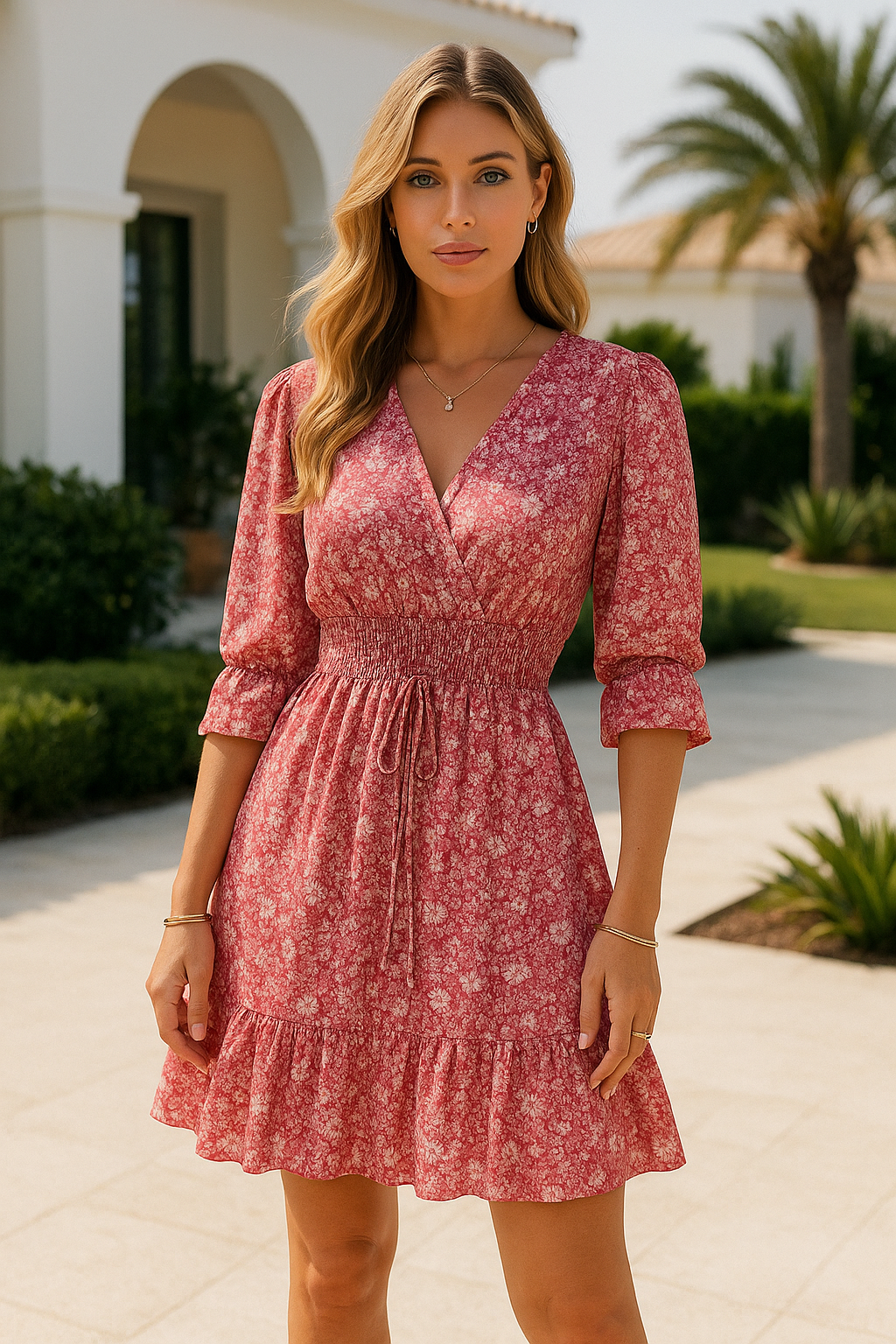 Valentina | Damenkleid mit Blumenmuster – Verspielt und Bequem