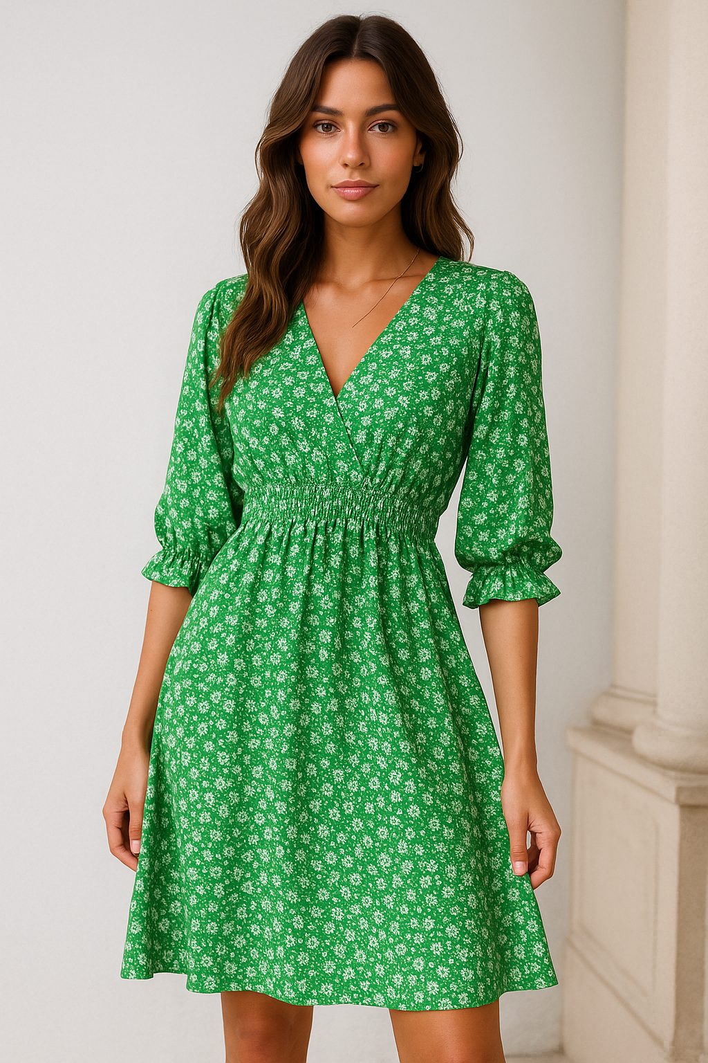 Valentina | Damenkleid mit Blumenmuster – Verspielt und Bequem