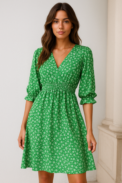 Valentina | Damenkleid mit Blumenmuster – Verspielt und Bequem