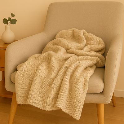 Gemütliche Überwurfdecke mit Sonnenschliff