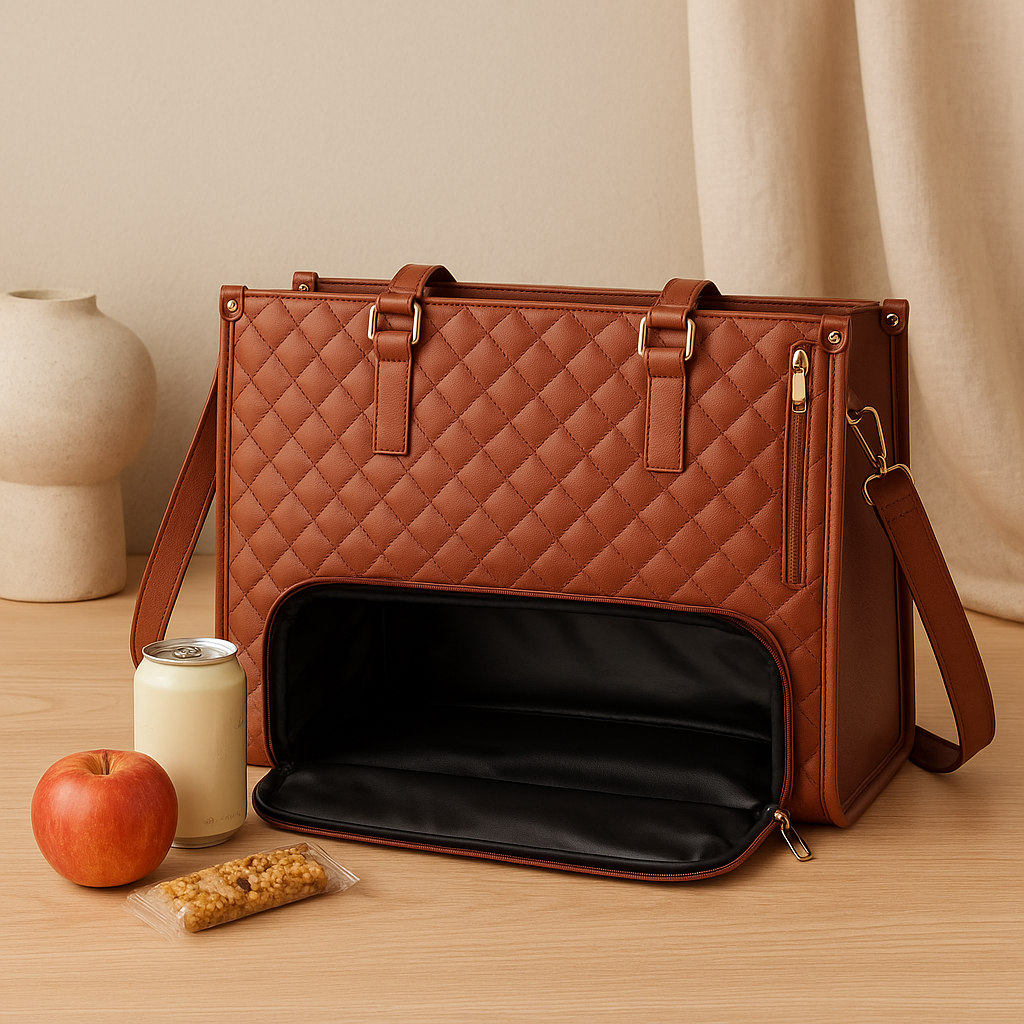 Isolierte 2-in-1-Lunch- und Reisetasche – Auslaufsichere Kühltasche mit Staufach