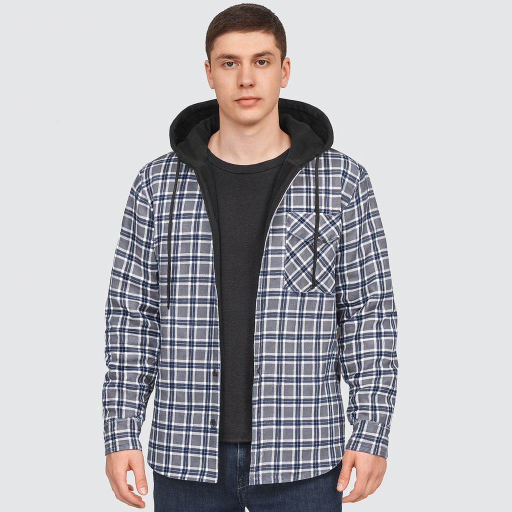 Johan | Gefüttertes Winter-Kapuzenhemd für Herren