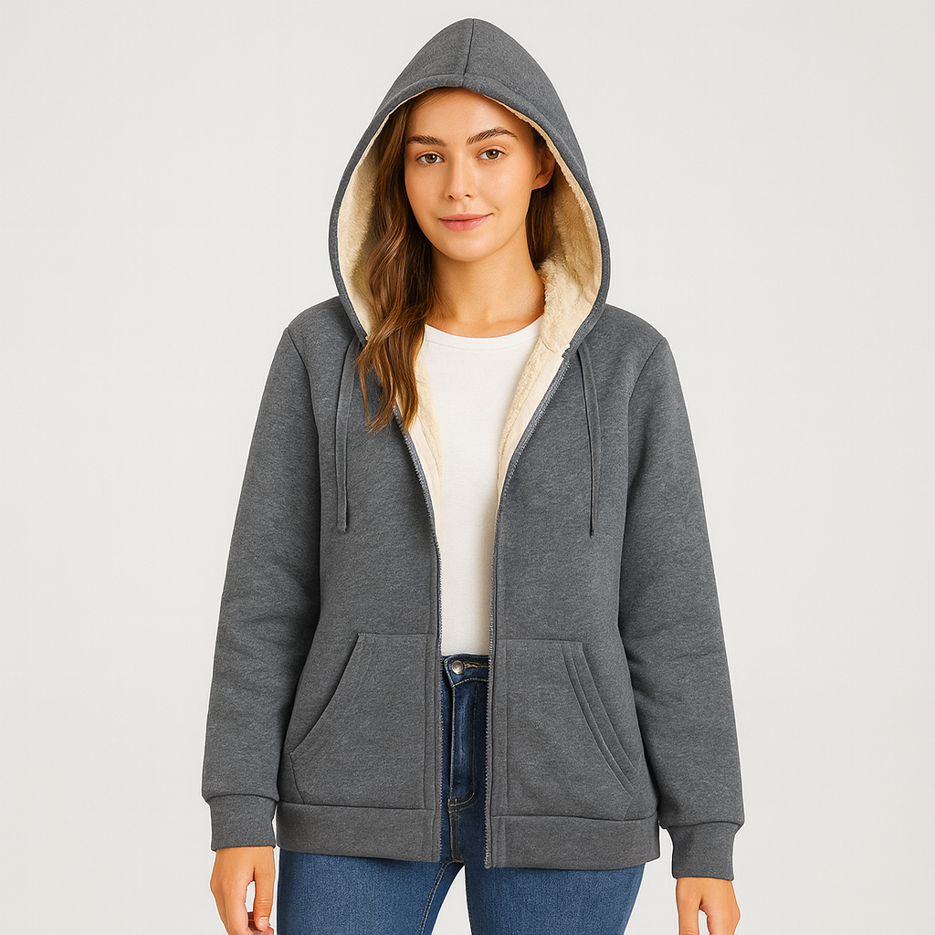 Sienna | Kuschelige Fleece-Kapuzenjacke