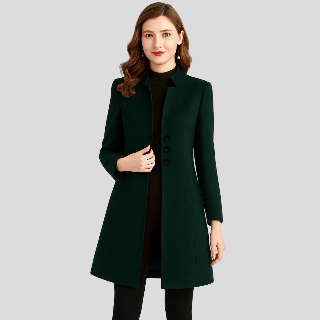 Isla | Eleganter Mantel mit Knopfleiste