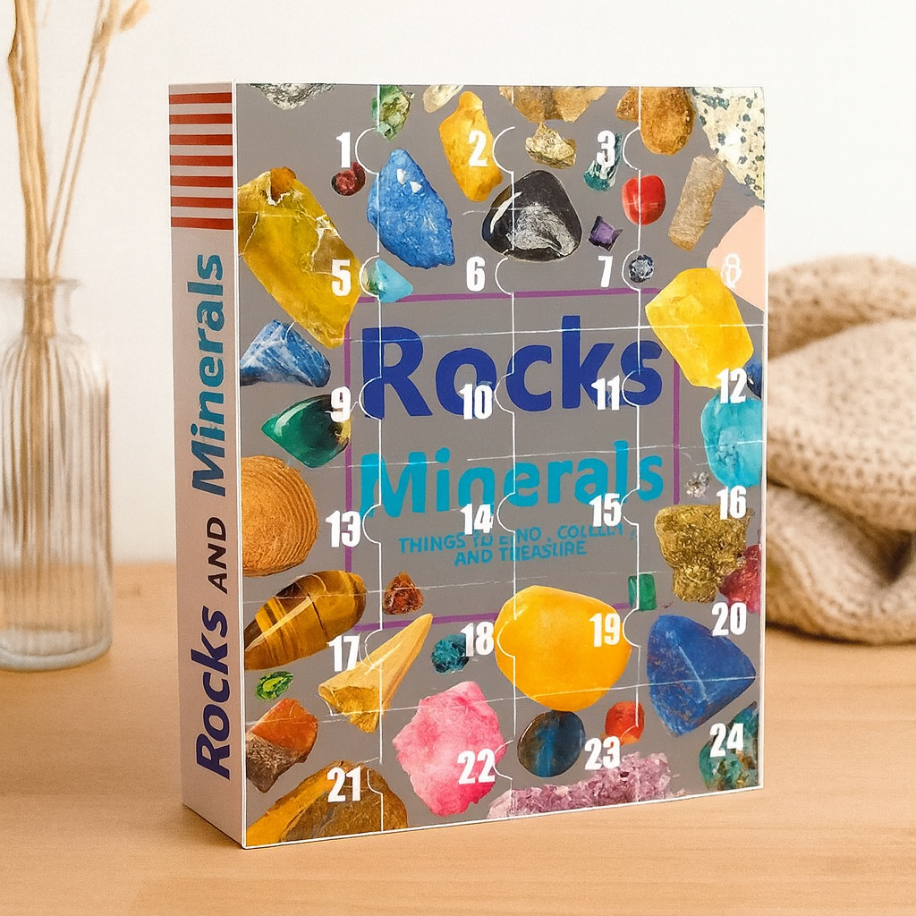 CrystalTreasures | Edelstein-Adventskalender mit 24 Naturkristallen