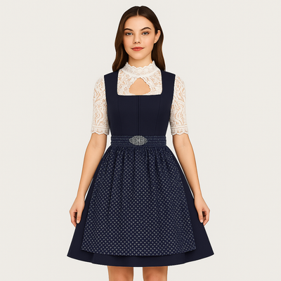 Damen Trachtenkleid – Spitzen-Dirndl für Oktoberfest in München