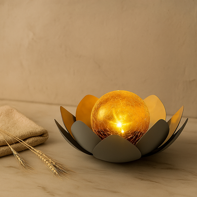 LumiPetal – Solarbetriebene Lotusblumen-Gartenlampe mit weicher Umgebungsbeleuchtung