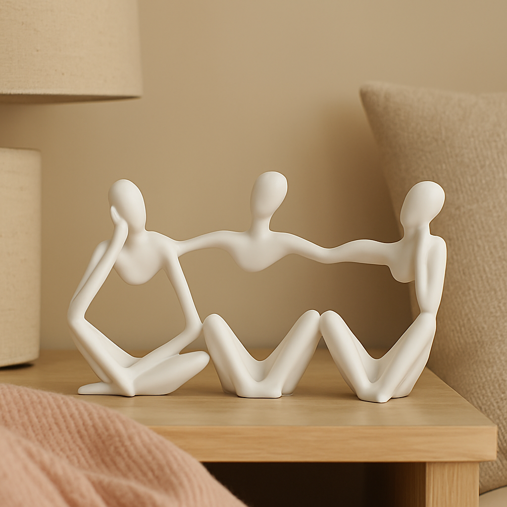 MindMuse – Goldene abstrakte Denkerstatuen in einzigartigen künstlerischen Positionen