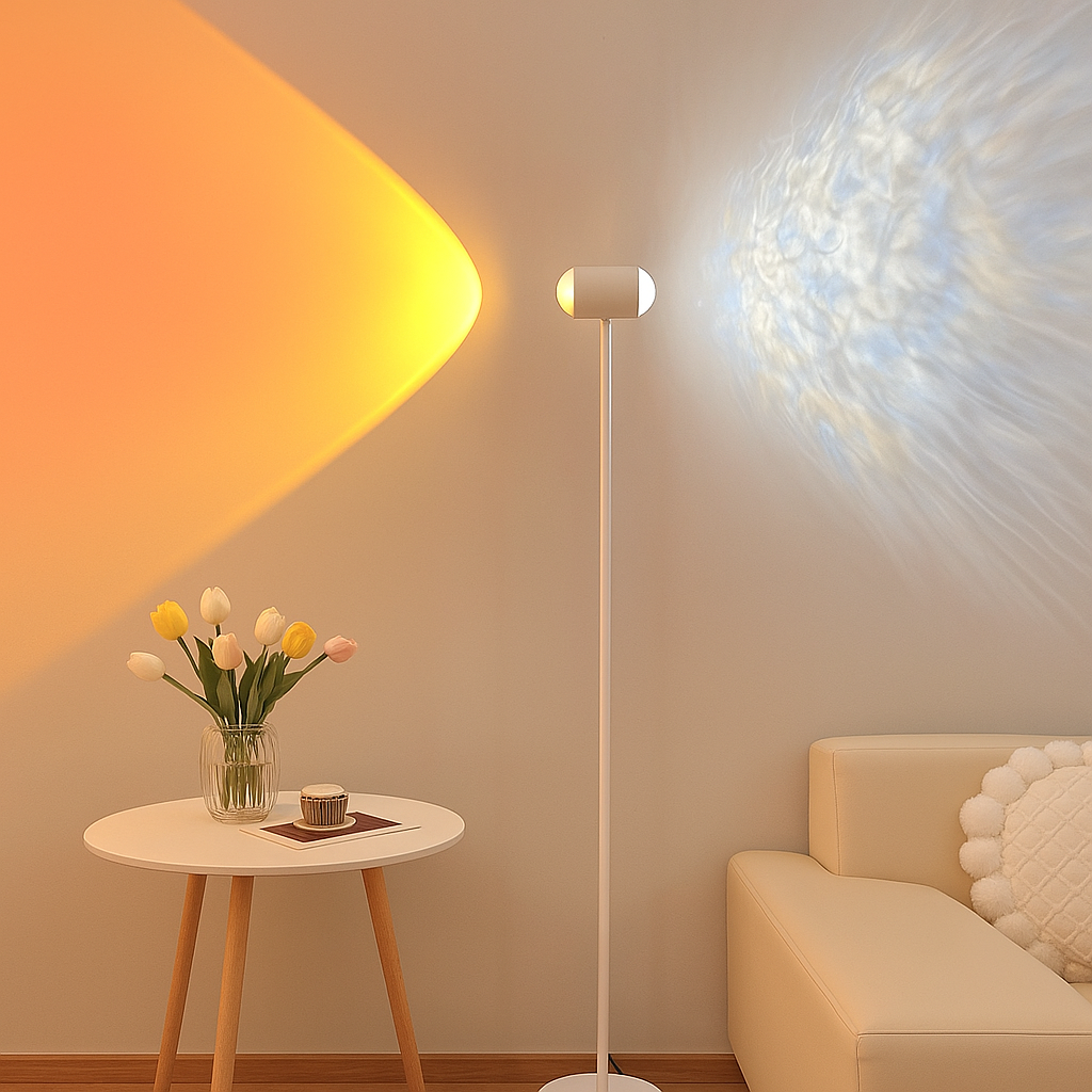 SolAura – USB-Sonnenuntergang-Projektionslampe für warme und stimmungsvolle Beleuchtung