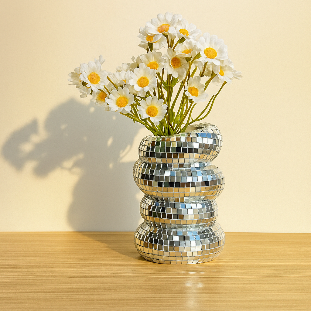 GlamSphere – Spiegelverkleidete Discovase mit Retrocharme und modernem Flair