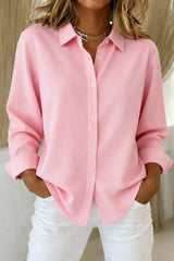 Sophie- Elegante Damenbluse mit Knopfleiste in Pink