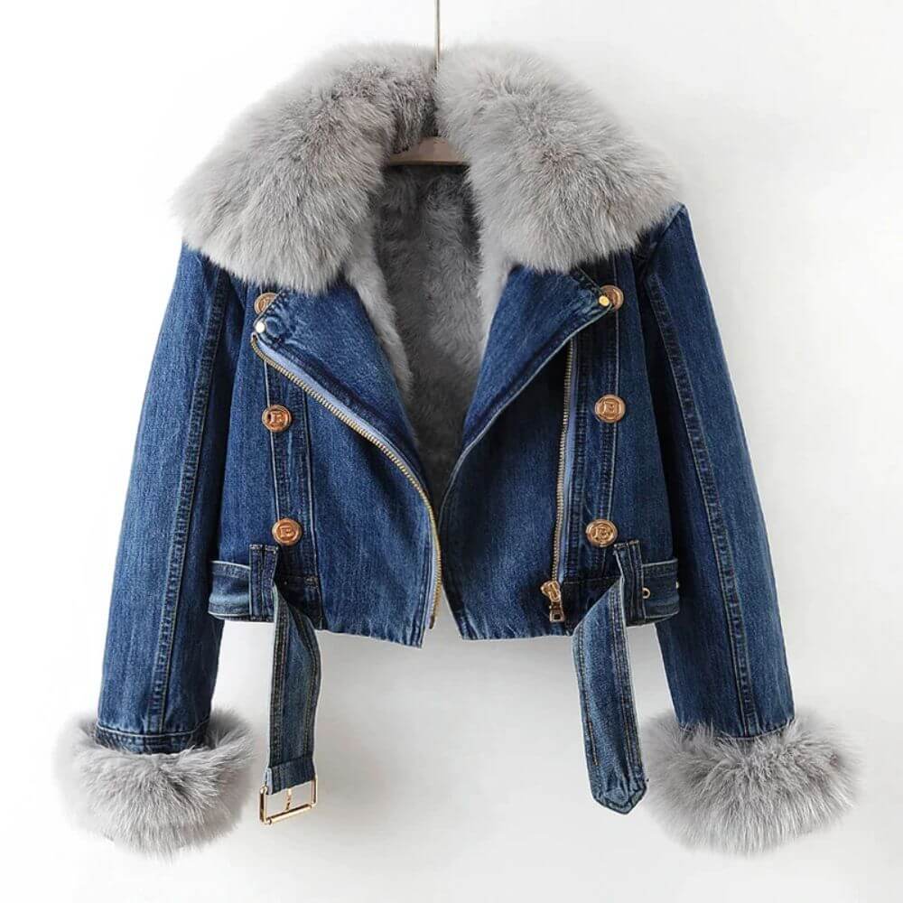 Clara™ - Warme Fell-Denim-Jacke