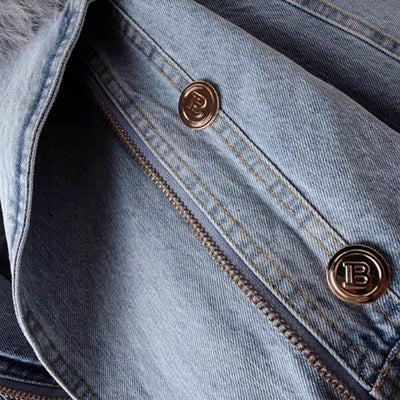 Clara™ - Warme Fell-Denim-Jacke