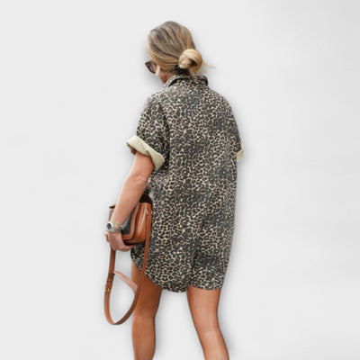 Nonette - Hemd-Jumpsuit mit Leopardenmuster