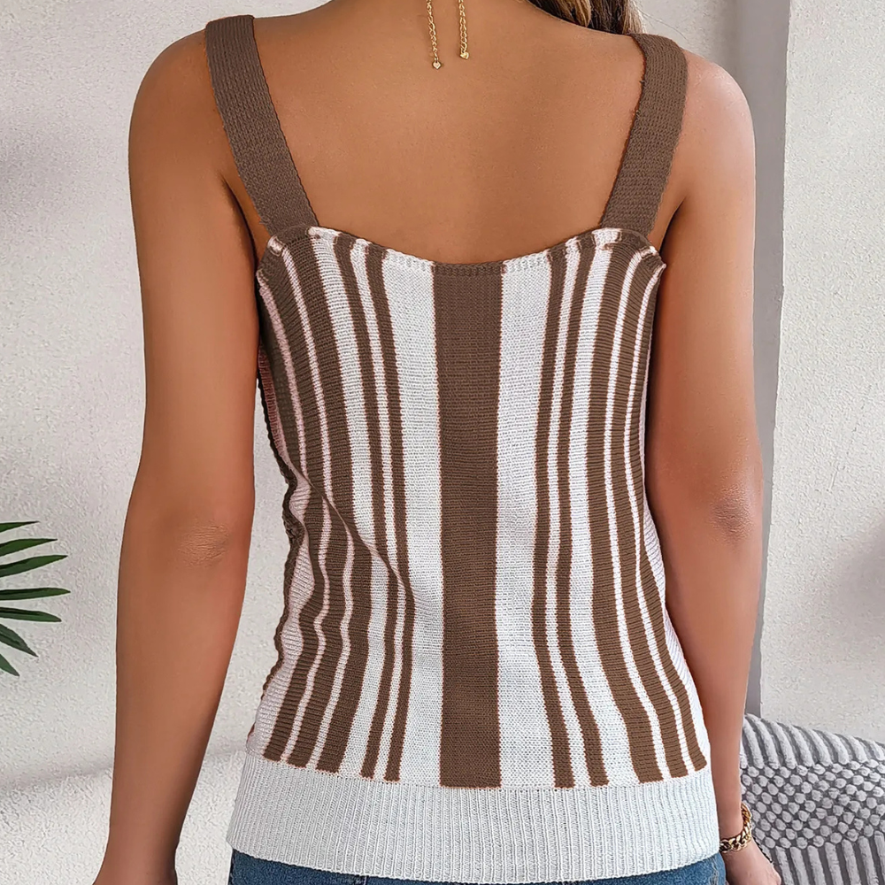 Shantal - Schickes Offenes Strick Sommer Top