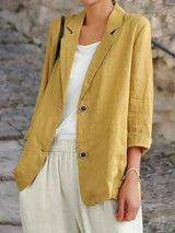 Damen-Blazer Mit Entspannter Passform - Emilia in Gelb