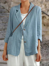 Damen-Blazer Mit Entspannter Passform - Emilia in Hellblau
