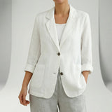 Damen-Blazer Mit Entspannter Passform - Romy in Weiß