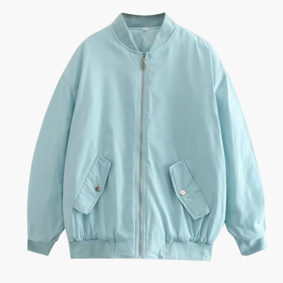 Damen Bomberjacke mit Reißverschluss und Fronttaschen