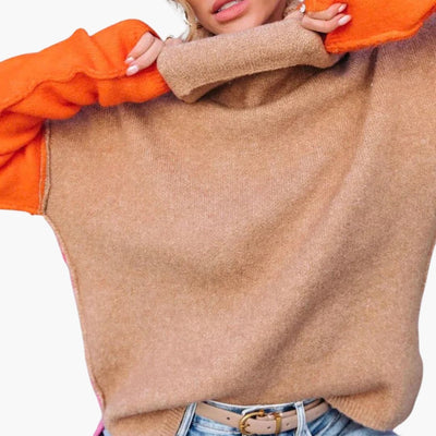 Damen Rollkragenpullover mit lockerem Schnitt