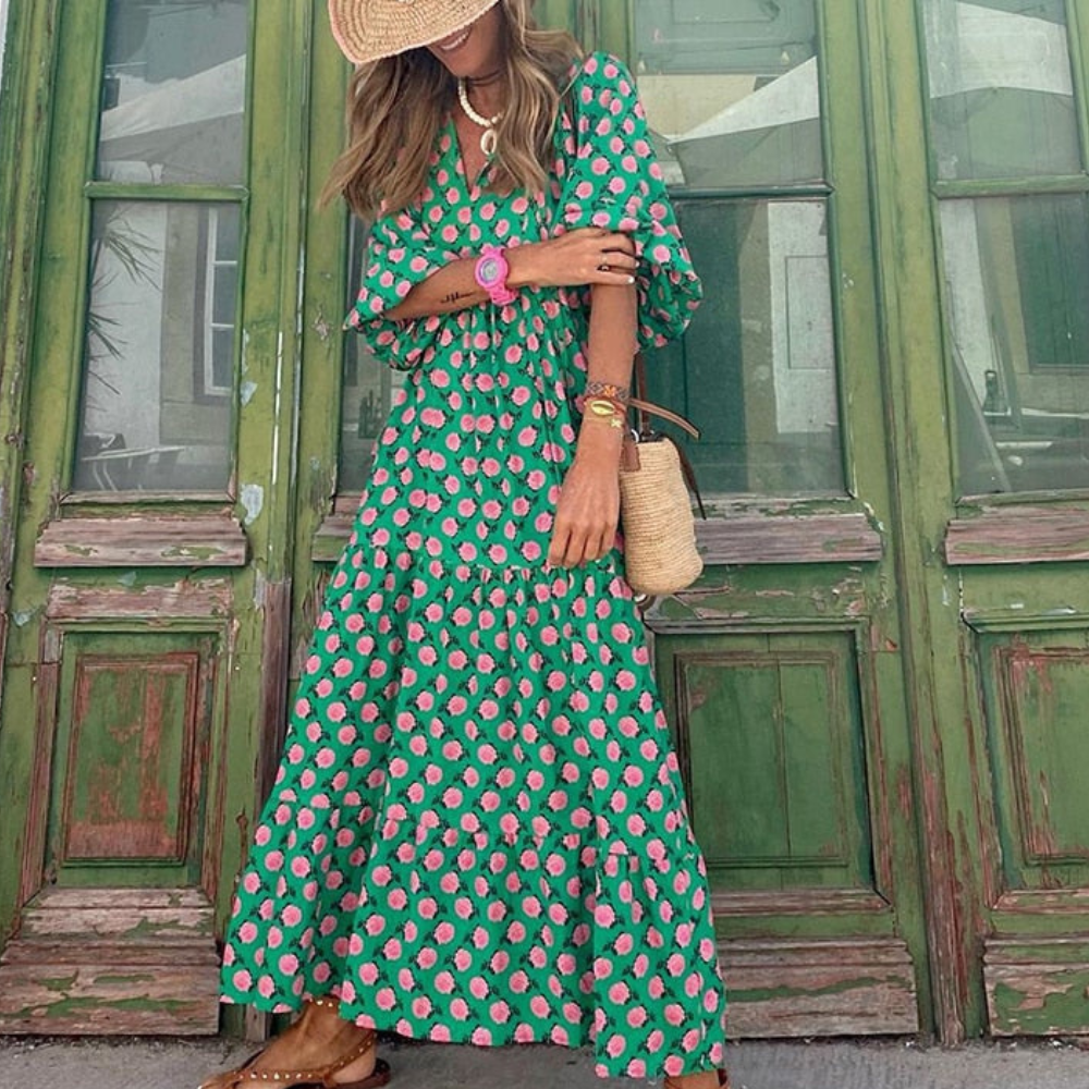 Damen Elegantes Luftiges Maxikleid | Maxi Sommer Kleid