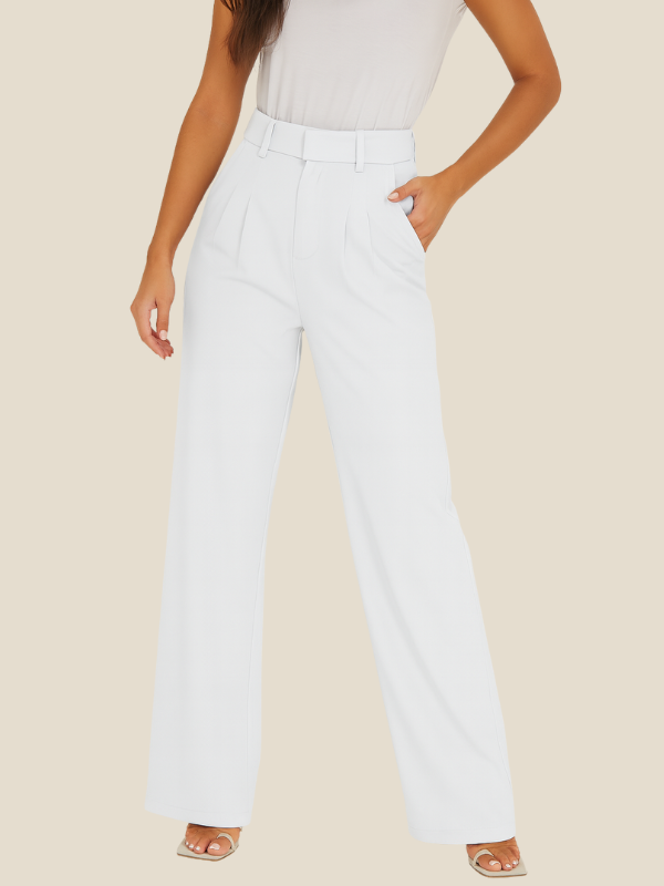 Damen Hochtaillierte Hose mit Weitem Bein – Stylische Freizeithose für jeden Anlass