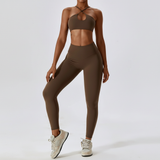 Damen Sportset Eng Anliegend - Trimline in Braun 2